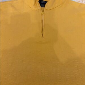 Standout in this Daniel Cremieux Men's Zip-Up Sweater in Yellow soft cloth